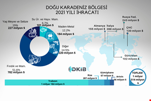 DOĞU KARADENİZ BÖLGESİ İHRACATI 1,5 MİLYAR $ ÇITASINI AŞTI